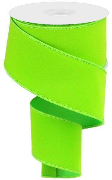 RL1943E9   1.5" x 10yd Indoor Velvet Ribbon   Lime Green