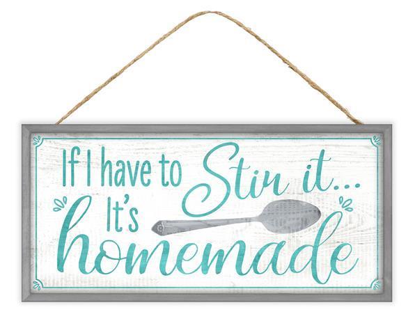 AP7233     12.5"L x 6"H It's Homemade Sign    White/Teal/Grey