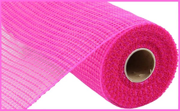 RE890011   10" x 10yd Horizontal Wide Stripe Mesh    Hot Pink