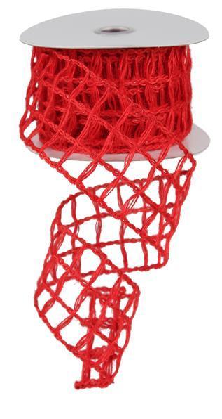 RW580424    2.5" X 10Yd Jute Netting     Red