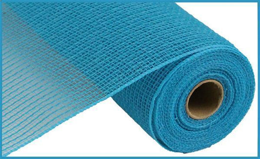 RY831244   10.25"X10yd Faux Jute/Pp Stripe   Turquoise