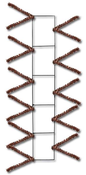 XX759940   22"Lx4"W Wire Work Pencil Rail   Metallic Chocolate