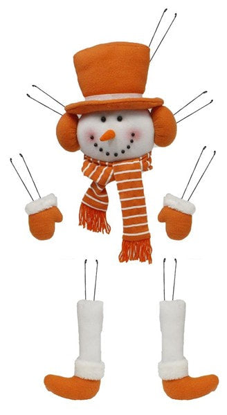 XC610449 5 Pc 31"H Snowman Decor Kit Orange/White