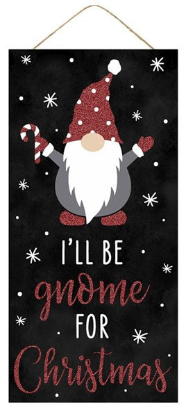 AP8851 12.5"H X 6"L Glitter Gnome for Christmas Black/Grey/Red/White