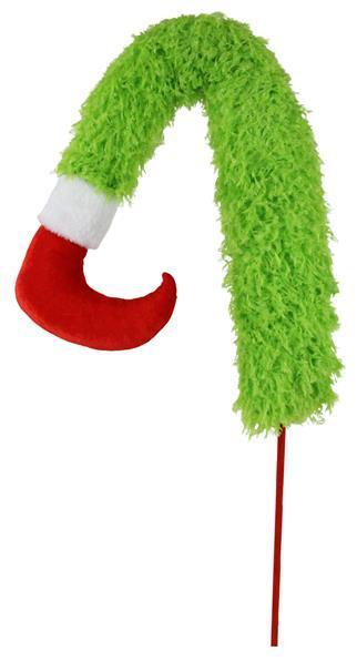 XP1025   52"Oal Furry Leg    Lime Green/Red/White