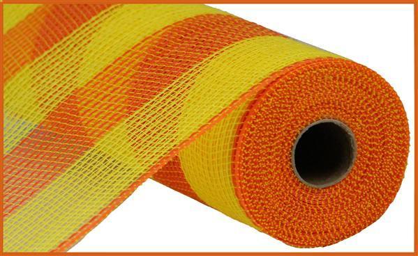 RY8314B4     10.25" x 10yd Faux Jute/Pp Wide Stripe    Yellow/Orange