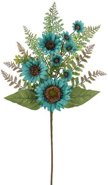 FN164439 26" Sunflower Bush Teal