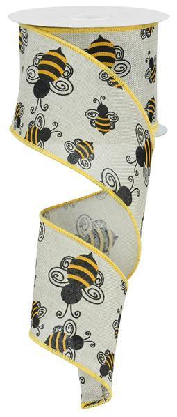 RG1635    2.5" x 10yd Bumble Bee/Royal   Lt Natural/Yellow/Black