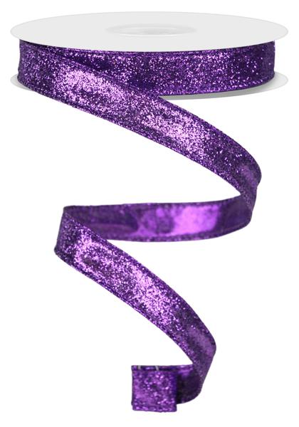 RJ203023 5/8" x 10yd Glitter On Metallic Purple