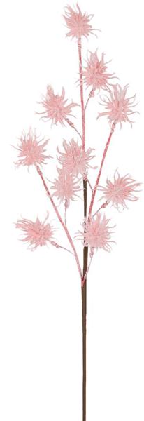 XS863415    26.75"L Thistle Spray W/Snow   Light Pink