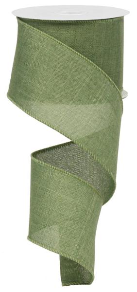 RG1279AM  2.5" x 10yd Royal Burlap Clover Green