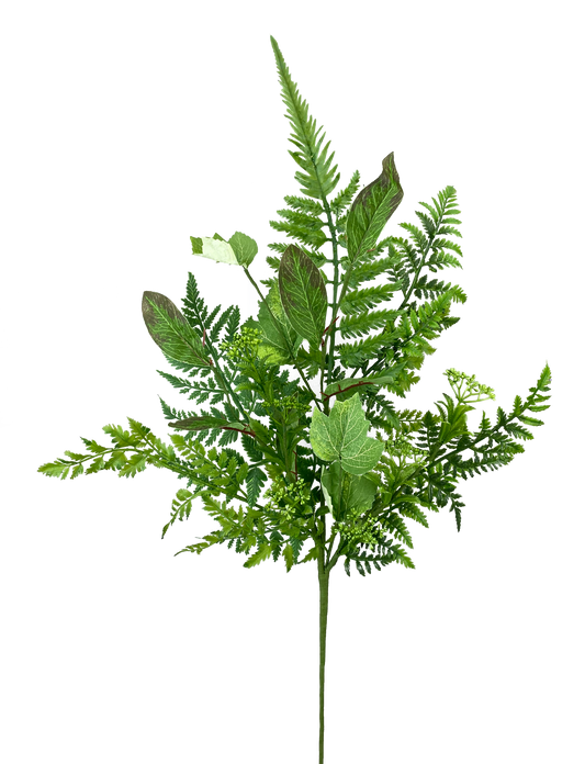 63345SP30    30"H    Fern Leaves Spray    Green