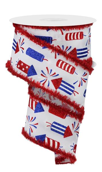 RGA868927     2.5" x 10yd Firecrackers/Tinsel    White/Red/Blue