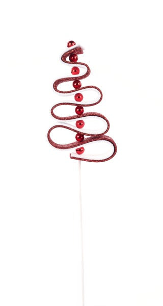 XP383832    12"L Ribbon Candy Christmas Tree Stem   Red/White