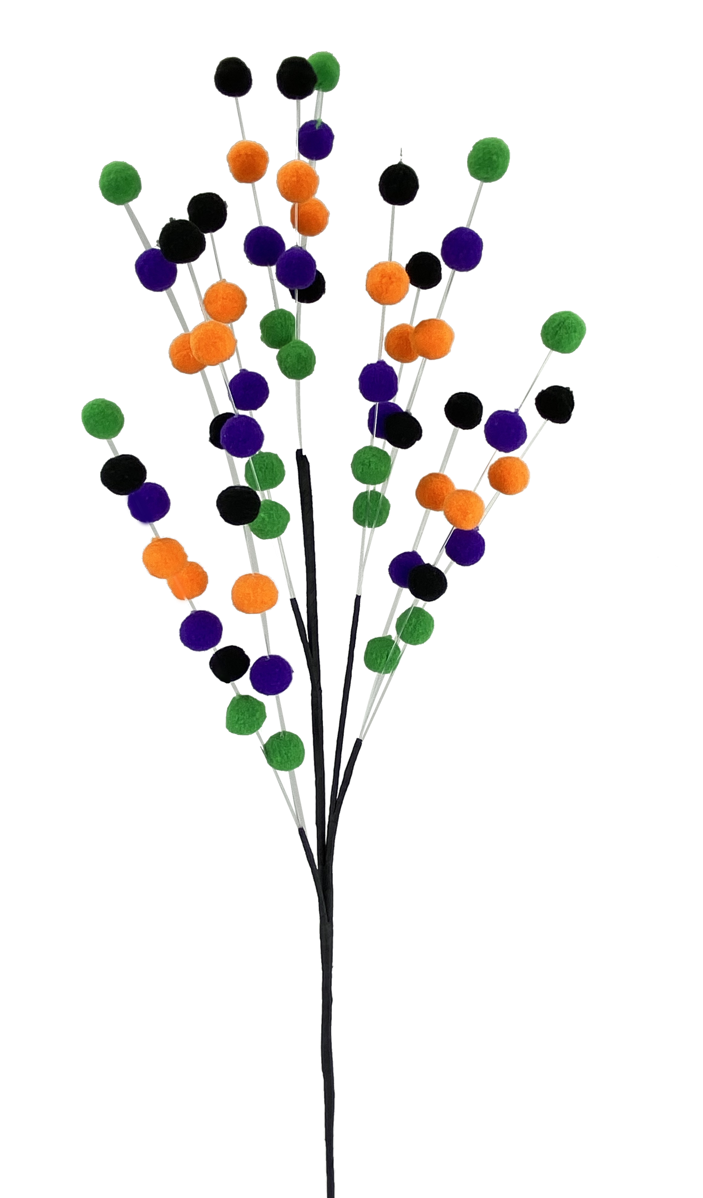 56895PUGNOR   H30"  Felt Ball Spray X5 Purple/Green/Orange