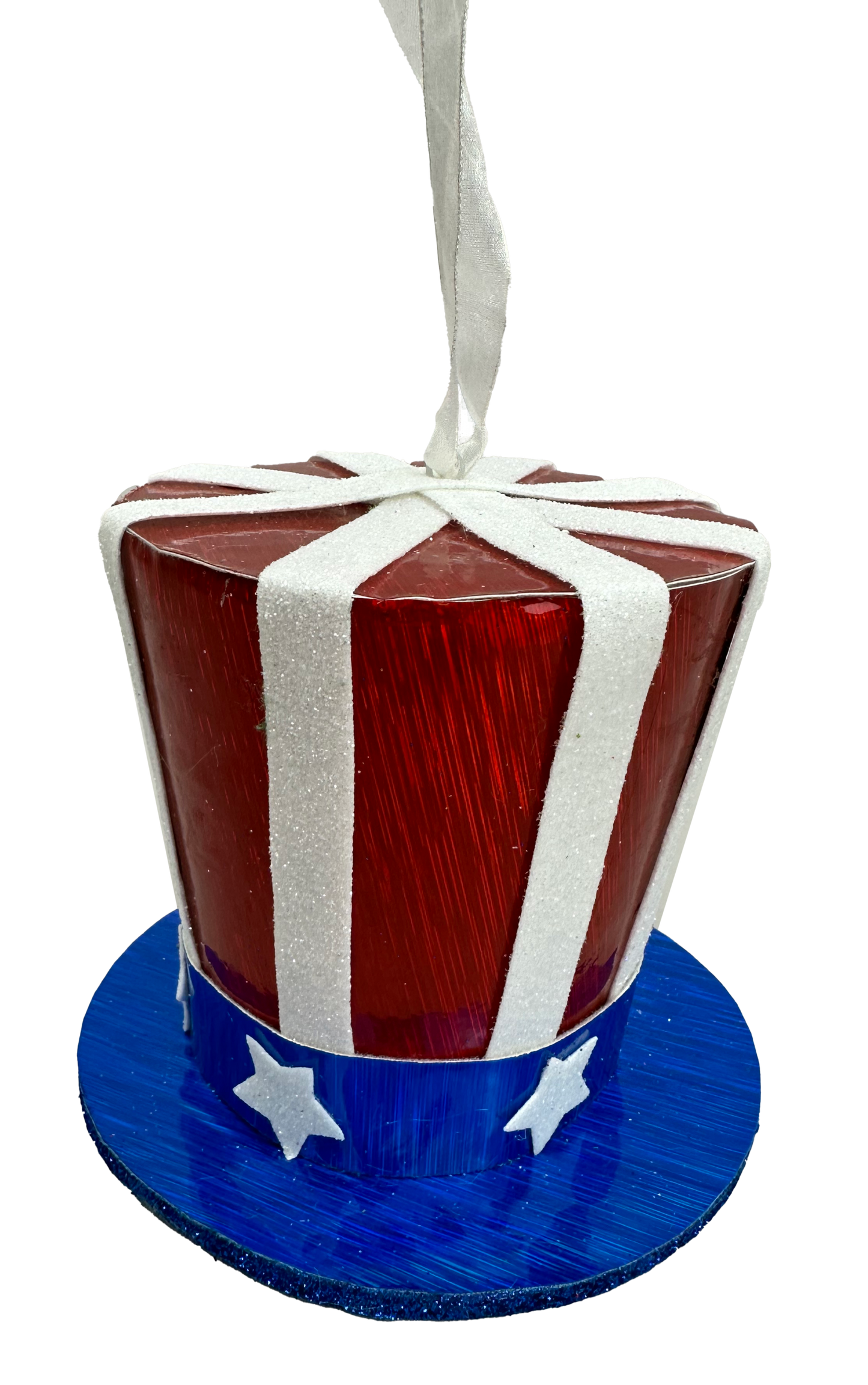 74254RWB  4.5"HX5"DIA    Stars Stripes Top Hat     Red/White/Blue