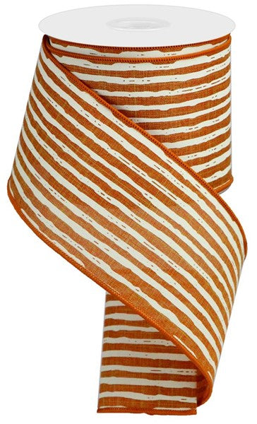 RGA13836X  4" x 10yd Irregular Stripes On Royal Talisman/Cream