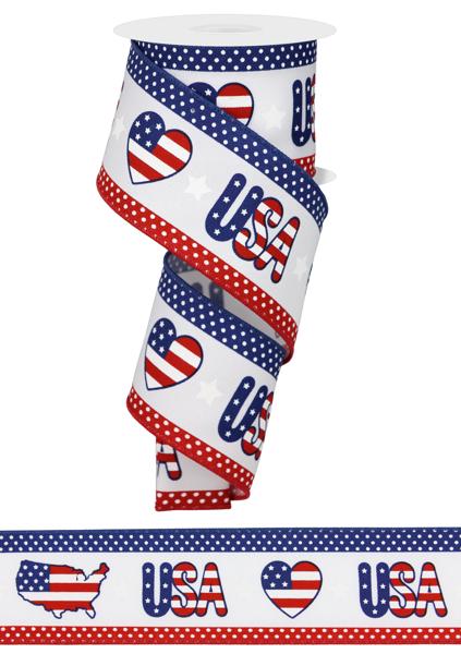 RGE164027   2.5" x 10yd Patterned USA       Red/White/Blue