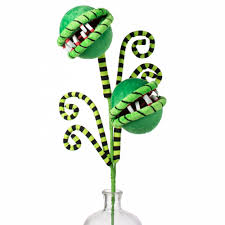 57083GN    24"     Carnivorous Plant Curly  Spray    Green