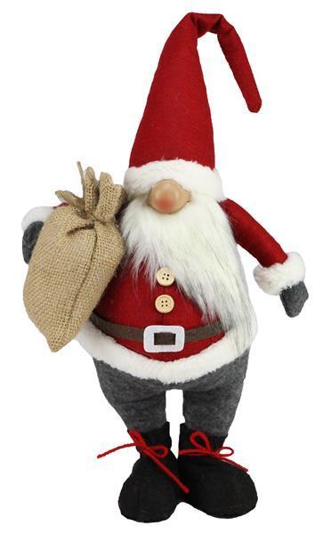 XN4222 18X7.75'' Santa Standing Gnome