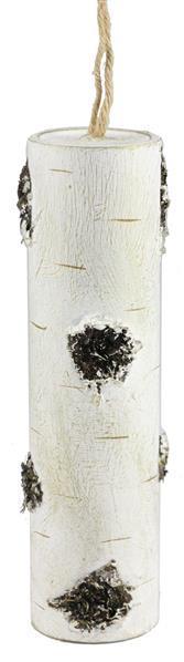 XY8524        8"Hx2"Dia Icy Birch Look Branch Ornament     Natural W/Gold