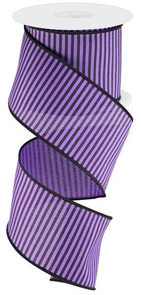 RGC119623  2.5" x 10yd Horizontal Thin Stripes On Pg Purple/Black