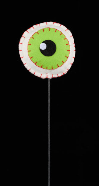 HH135051   12"L Felt Eyeball Pick  Lime Green