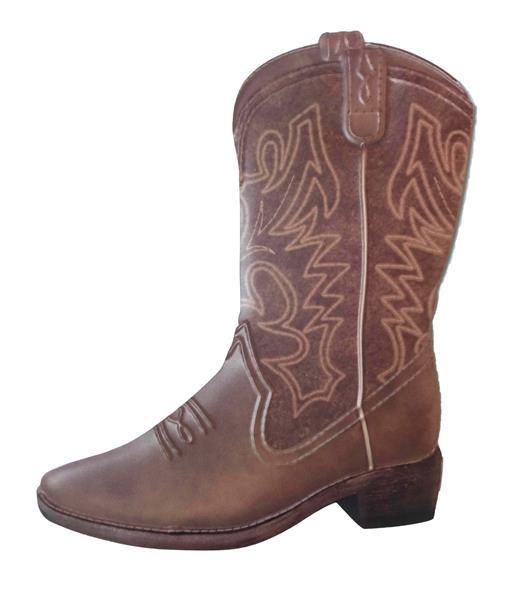 MD0824    12.5"H Embossed Classic Cowboy Boot    Tan/Brown/Black