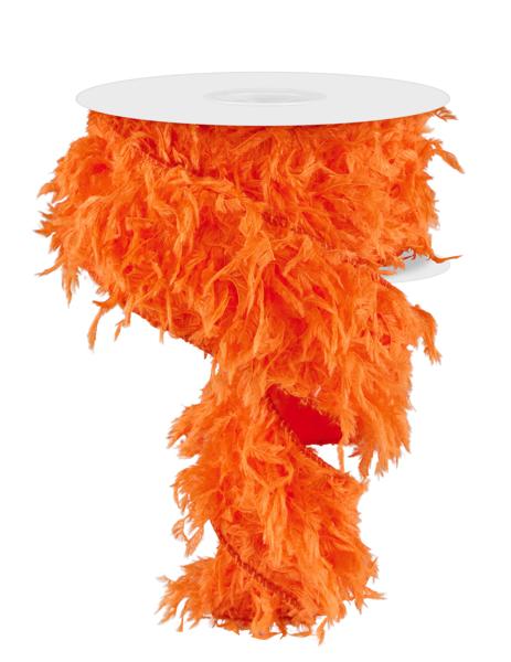 RN588520  2.5" x 10yd Furry Ribbon Orange