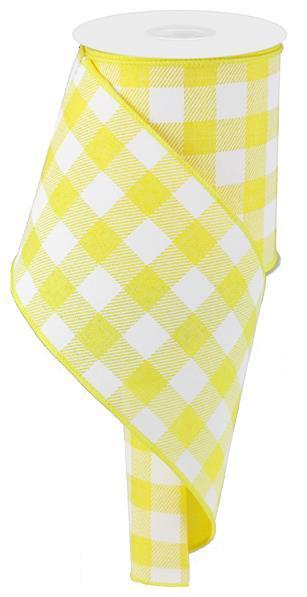 RG0180129    4"X10yd Striped Check On Royal   Yellow/White