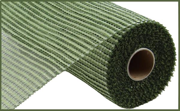 RE8900J2    10" x 10yd Horizontal Wide Stripe Mesh    Sage