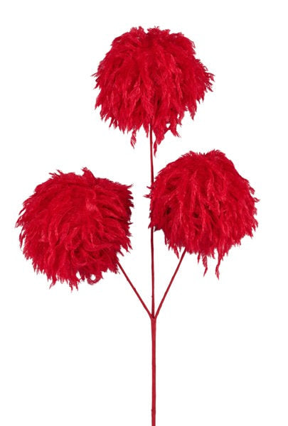 MN025424     16" Furry Fabric Ball Spray   Red