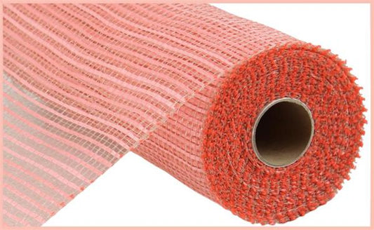 RE8900E1   10" x 10yd Horizontal Wide Stripe Mesh   Blush