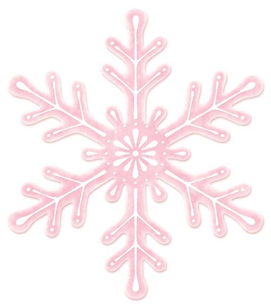 MD120073    12"H x 10.5"L Metal/Embossed Snowflake    Pale Pink/White