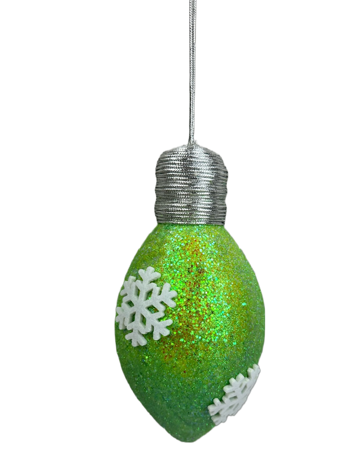 85711GN     7"HX3"Dia     Light Bulb Ornament    Green