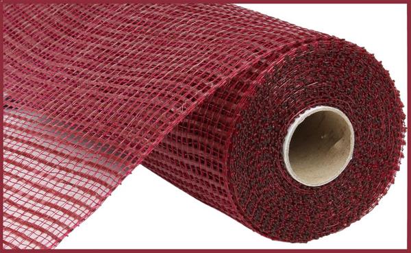 RE890005     10" x 10yd Horizontal Wide Stripe Mesh    Burgundy