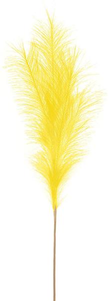 FG601329  32.75"L Fabric Grass Plume Spray Yellow