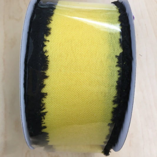 RC501129   2.5"X10YDS Black    Drift on Yellow     Black/Yellow