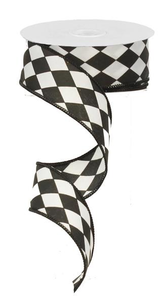 RG0146702    1.5" x 10yd Harlequin    White/Black