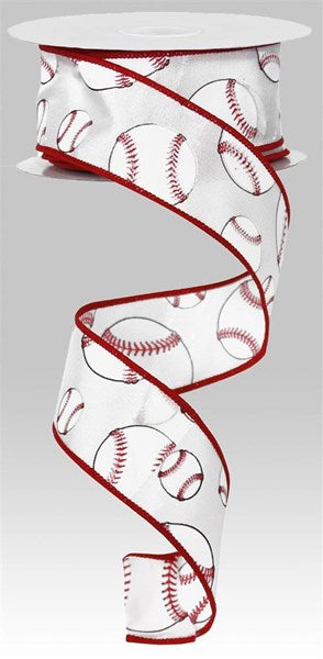 RG1746    1.5" x 10yd Baseball     White/Red/Black