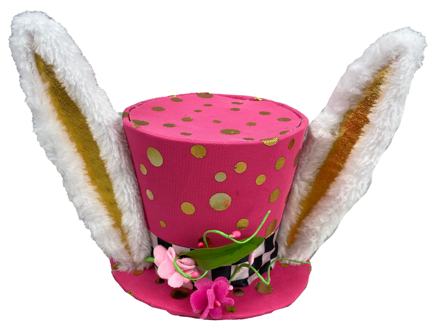 63113BT     H8xDIA10     Polkadot Bunny Top Hat