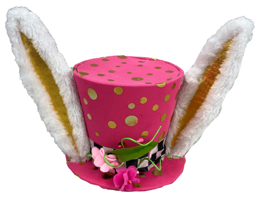 63113BT     H8xDIA10     Polkadot Bunny Top Hat