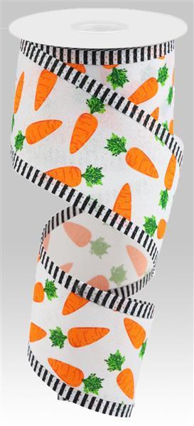 RG0882727    2.5" x 10yd Carrots/Thin Stripe   White/Orange/Green/Black