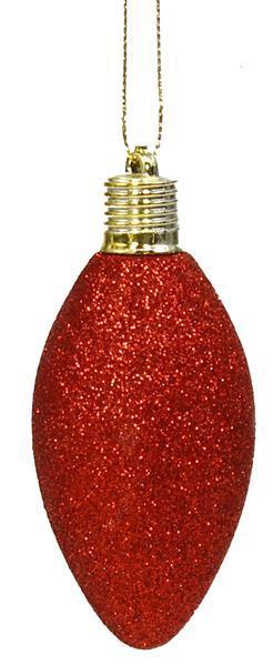 XH950024    100Mm Glitter Light Bulb Ornament    Set/8